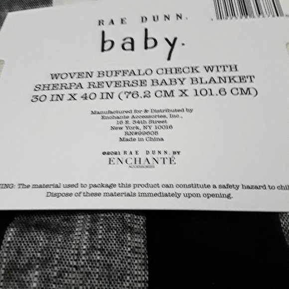 Rae Dunn Bedding Rae Dunn Love Woven Buffalo Check Sherpa Reverse